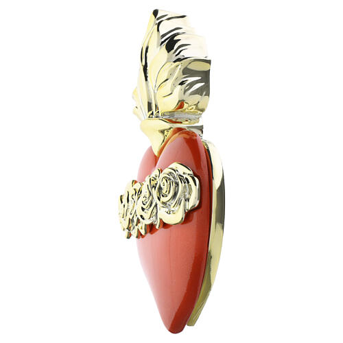 Immaculate Heart of Mary wall plaque, coloured resin, 4x3 in 2