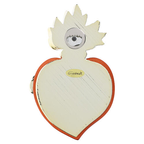 Immaculate Heart of Mary wall plaque, coloured resin, 4x3 in 3