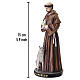 Statua San Francesco dipinta in resina con lupo e colomba 15x6 cm s2