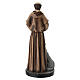 Statua San Francesco dipinta in resina con lupo e colomba 15x6 cm s5