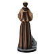 Statuetta San Francesco dipinta in resina con colomba e lupo 20x8 cm s4
