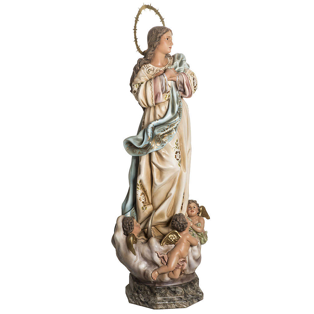 Immaculata Faserholz 80 cm, mit Augen aus Kristall | Online Verfauf auf