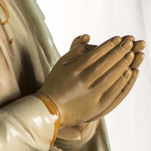 Notre Dame de Lourdes pâte à bois yeux en cristal 6