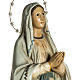 Madonna Lourdes 120 cm pasta legno occhi cristallo dec. elegante s3