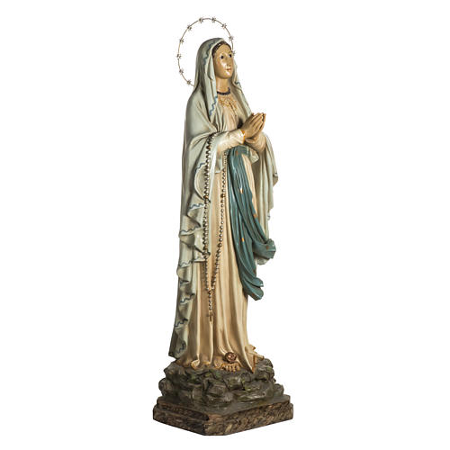 Our Lady of Lourdes Statue in wood paste, crystal eyes, 120 cm 2