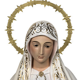 Our Lady of Fatima with shepherds 120cm in wood paste, elegant d