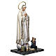 Our Lady of Fatima with shepherds 120cm in wood paste, elegant d s5
