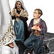 Our Lady of Fatima with shepherds 120cm in wood paste, elegant d s9