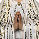 Virgen de Fátima 120cm pasta de madera dec. Elegante s3