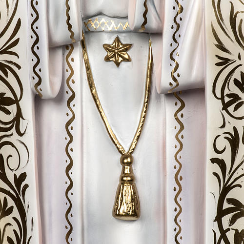 Madonna di Fatima 120 cm pastorelli pasta di legno dec. elegante 4
