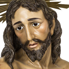 Cristo alla colonna 180 cm pasta di legno dec. anticata