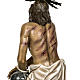 Cristo na coluna 180 cm pasta de madeira acab. antiquado s17