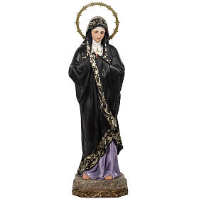 Our Lady of Sorrows, Soledad, 80cm in wood paste, elegant decora