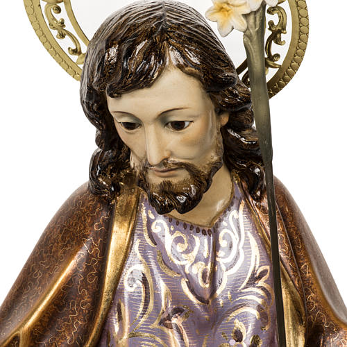 Saint Joseph statue 60cm in wood paste, extra finish 2
