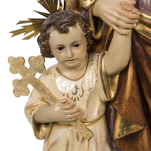 San José con el niño 60 cm pasta de madera acabado 3