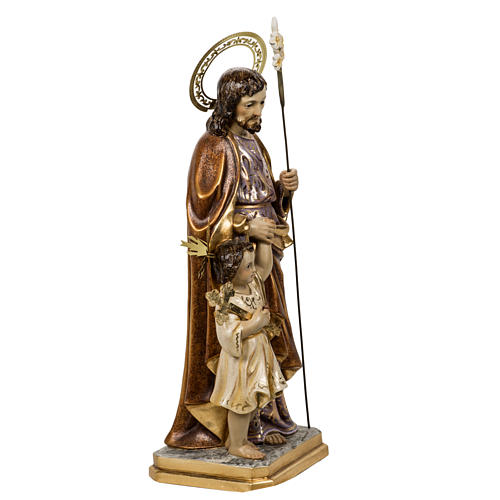 San José con el niño 60 cm pasta de madera acabado 6
