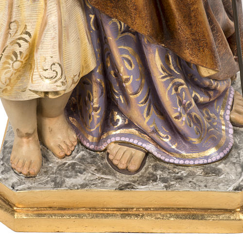 San Giuseppe con bimbo 60 cm pasta di legno finitura extra 4
