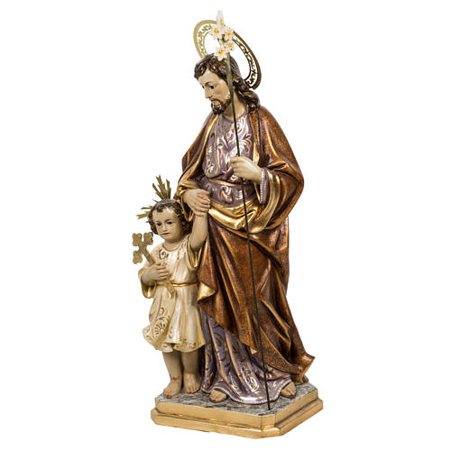 Saint Joseph statue 60cm in wood paste, extra finish 9