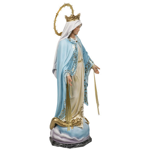 Statua Madonna Miracolosa 60 cm pasta di legno dec. elegante 6