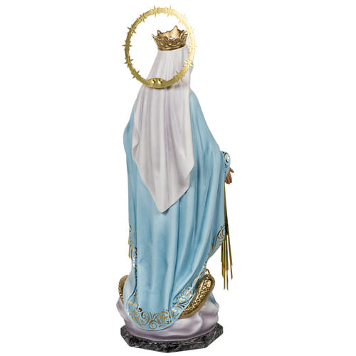 Statua Madonna Miracolosa 60 cm pasta di legno dec. elegante 9
