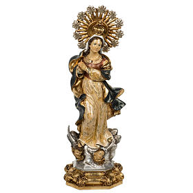 Estatua Inmaculada Concepción 50cm pasta de madera acaba