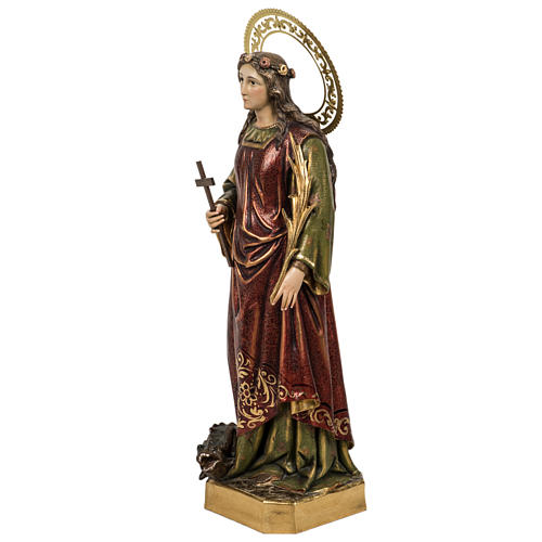 Saint Margaret statue 60cm in wood paste, extra finish 5