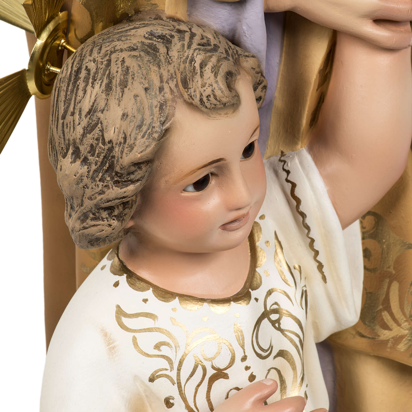 St Joseph et enfant 60 cm pâte à bois classique | vente en ligne sur