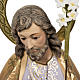 San Giuseppe con bimbo 60 cm pasta legno fin. elegante s2