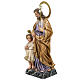San Giuseppe con bimbo 60 cm pasta legno fin. elegante s11
