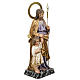 Saint Joseph with baby statue 60cm in wood paste, elegant finish s5