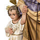 Saint Joseph with baby statue 60cm in wood paste, elegant finish s9