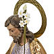 Saint Joseph with baby statue 60cm in wood paste, elegant finish s10