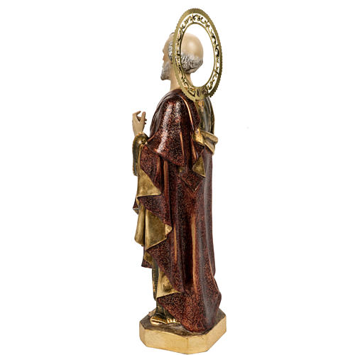 Saint Peter statue 60cm in wood paste, extra finish 7