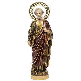 Saint Peter statue 60cm in wood paste, extra finish