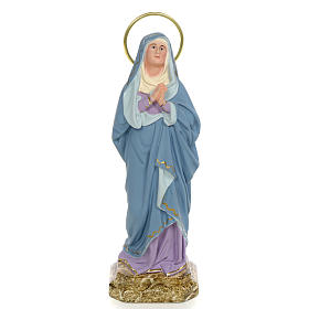Our Lady of sorrow Statue in wood paste and crystal eyes, 20 cm