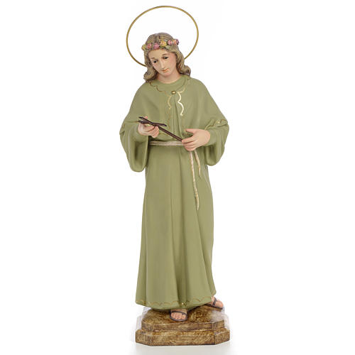 Saint Rosalia Statue in wood paste, 40 cm 1