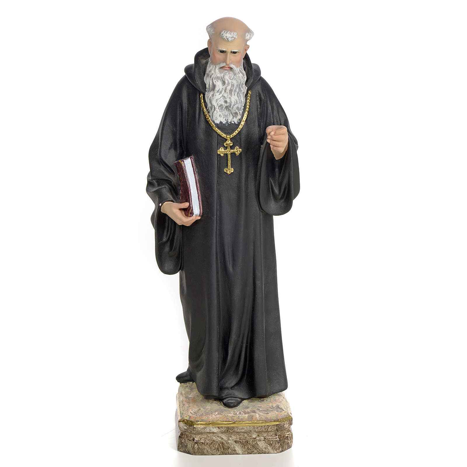 12 Saint Benedict statue, wood pulp with glass eyes | online sales on ...