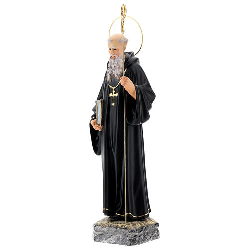 12" Saint Benedict statue, wood pulp with glass eyes 3