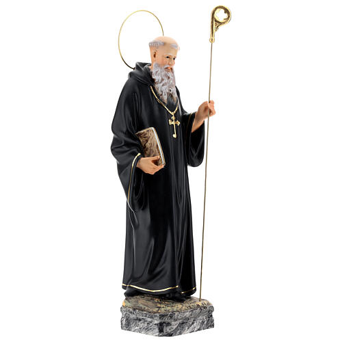 12" Saint Benedict statue, wood pulp with glass eyes 4