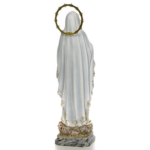 Virgen de Lourdes 40 cm pasta de madera elegante 3
