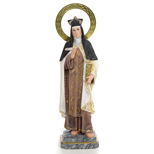 Santa Teresa di Gesù 30 cm pasta di legno dec. elegante 1