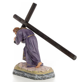 Jesus with cross wooden paste 30cm, fine finish