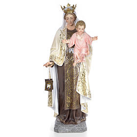 Virgen del Carmen pasta de madera 140 cm decoración elegante