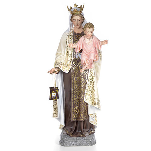 Virgen del Carmen pasta de madera 140 cm decoración elegante 1