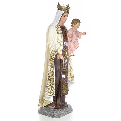 Virgen del Carmen pasta de madera 140 cm decoración elegante 4