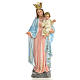 Virgen del Rosario 60 cm pasta de madera elegante s1