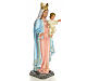 Virgen del Rosario 60 cm pasta de madera elegante s4