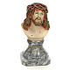 Buste Christ de Limpias 30 cm pâte à bois fin. élégante s1