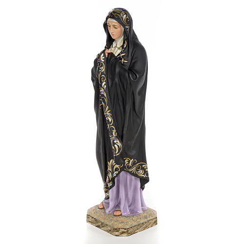 Virgen de la Soledad 50 cm pasta de madera elegante 2