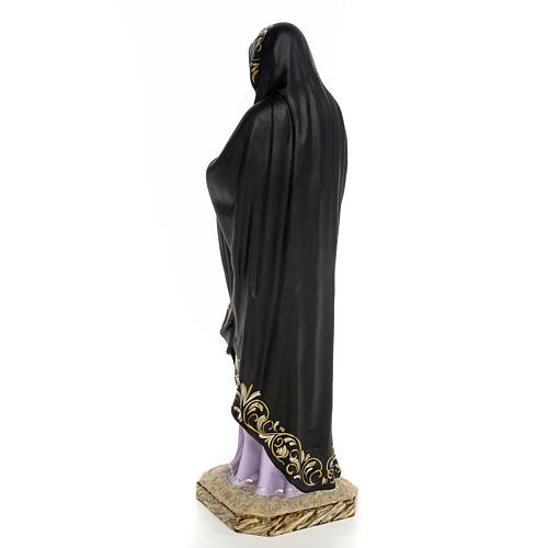 Virgen de la Soledad 50 cm pasta de madera elegante 3